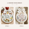 Rainbow Garden Teacher Embroidery Hoop: Custom Classroom Rainbow Floral Decor