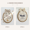 Personalized Baby Name Embroidery Hoop with Birth Details: Minimal Nursery Decor