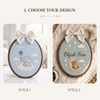 Embroidered Elephant and Teddy Bear Hoop: Custom Baby Shower Gift