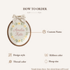 Hand Embroidered Botanical Hoop Art: Custom Baby Shower Gift