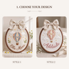 Hot Air Balloon Baby Name Sign: Embroidered Dreamy Sky Nursery Decor