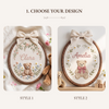Floral Teddy Bear Nursery Decor: Custom Baby Shower Gift
