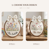 Wildflower Butterfly Name Hoop: Elegant Floral Baby Sign