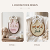 Personalized Woodland Baby Name Sign: Custom Striped Nursery Decor