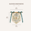 Personalized Embroidered Baby Name Banner: Handmade Nursery Decor