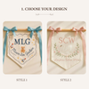 Hand-Embroidered Baby Name Banner: Floral & Animal Nursery Decor