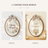 Custom Flower Embroidery Hoop: Nursery Wall Decor