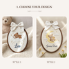 Dreamy Little Bear Nursery Hoop: Baby Bear Name Sign