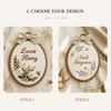 Custom Embroidered Name Hoop: Bee Theme Floral Nursery Decor