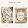 Forest Friends Baby Name Hoop: Little Fox & Bunny Keepsake