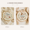 Handmade Floral Embroidered Baby Name Hoop, Nursery Decor