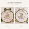 Personalized Bunny Embroidery Hoop: Baby Announcement Keepsake