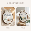 Personalized Hand-Embroidered Adventure Hoop: Little Explorer Name Art