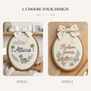 Personalized Hand-Embroidered Adventure Oval Hoop: Dinosaur & Desert Nursery Decor