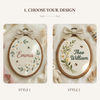 Handmade Bee & Floral Embroidery Hoop: Custom Baby Name Nursery Gift