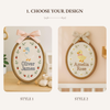 Personalized Floral Baby Name Embroidery Hoop: Goose & Vintage Duck