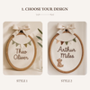 Hand-Embroidered Bunting Name Hoop: Nursery Décor Gift