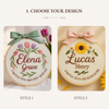 Personalized Floral Embroidery Hoop: Baby Name Stat Sign Nursery Decor