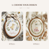 Handmade Goose Embroidery Hoop: Custom Baby Name Keepsake