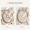 Personalized Floral Name Embroidery Hoop: Custom Baby Name Nursery Decor