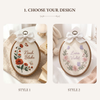 Butterfly & Bloom Personalized Baby Hoop Art: Handmade Embroidery