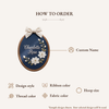 Custom Floral Embroidery Hoop: Magnolia and Forget-Me-Not Design
