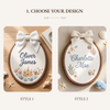 Personalized Hand-Embroidered Seaside Name Hoop: Beach Nursery Decor