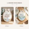 Hand-Embroidered Mountain Adventure Name Hoop: Woodland Nursery Keepsake