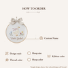 Handmade Floral Duckling Embroidery: Personalized Baby Name Hoop