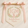Personalized Embroidered Baby Name Banner: Handmade Nursery Decor