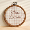 Personalized Baby Name Announcement Hoop: Embroidered Nursery Keepsake, Wall Hanging