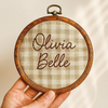 Custom Embroidered Baby Name Hoop: Personalized Nursery Decor