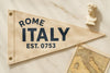 Personalized Canvas Pennant Flag: Custom Text Wall Banner