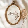 Custom Embroidered Baby Name Hoop: Nursery Wall Decor, Newborn Gift