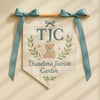 Personalized Embroidered Baby Name Banner: Handmade Nursery Decor