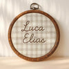 Personalized Baby Name Announcement Hoop: Embroidered Nursery Keepsake, Wall Hanging