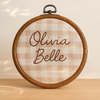 Custom Embroidered Baby Name Hoop: Personalized Nursery Decor