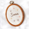 Embroidered Baby Name Hoop, Wildflower Floral, Newborn Gift
