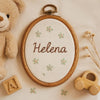 Embroidered Baby Name Hoop, Wildflower Floral, Newborn Gift