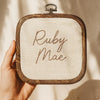 Personalized Baby Name Embroidery Hoop: Custom Nursery Decor