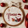 Personalized Baby's First Christmas Ornament: Hand-Embroidered Keepsake