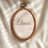 Hand-Embroidered Baby Name Hoop: Personalized Nursery Decor