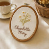 Embroidered Baby Name Sign: Hot Air Balloon, Personalized Nursery Decor