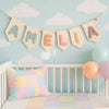 Personalized Felt Name Bunting: Pastel Nursery Decor