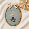 Personalized Baby Name Embroidery Hoop: Custom Nursery Decor