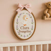 Hand Embroidered Baby Name Hoop: Goose & Flowers Nursery Decor