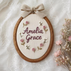 Personalized Baby Name Embroidery Hoop: Custom Nursery Decor