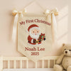 Custom Embroidered Baby Name Banner: Pink Nursery Decor with Bows