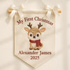 Custom Embroidered Baby Name Banner: Pink Nursery Decor with Bows