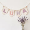 Personalized Felt Name Bunting: Pastel Nursery Decor